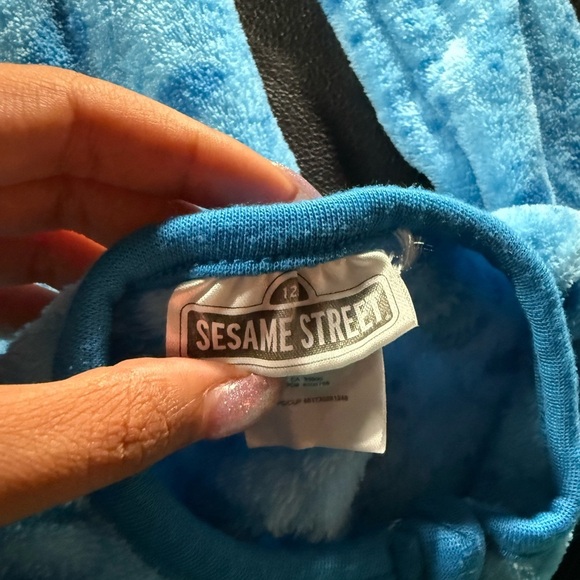 Sesame Street Blue Footie Pajama - Picture 5 of 5